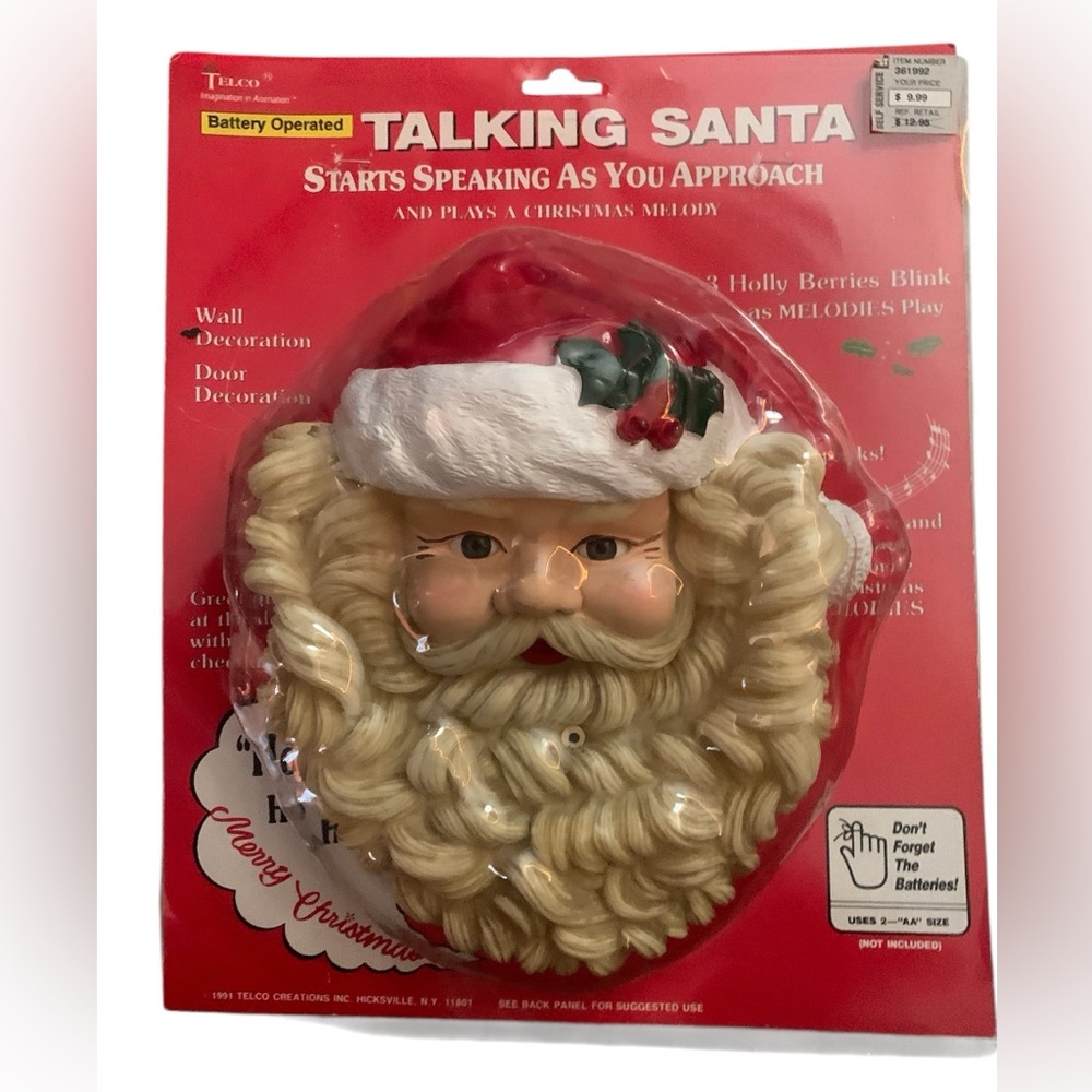 Telco Talking Santa 1991 Starts Speaking As You Approach